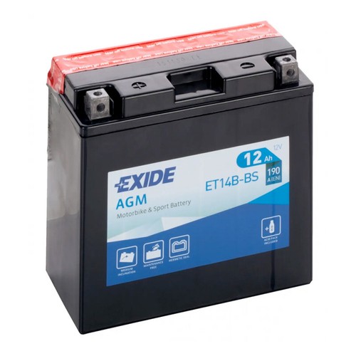 Batterie moto exide et14b - batterie,