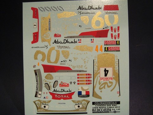 Decals citroën ds3 - decals, 1/43