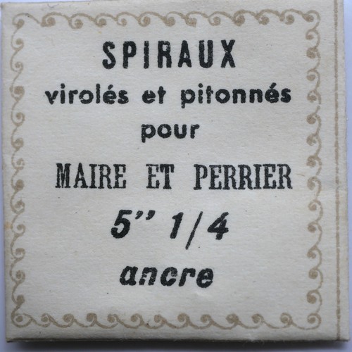 Spiral balancier maire et - -,
