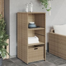 Armoire de Rangement Jardin Meuble d'Extérieur Patio Résine Tressée vidaXL