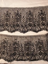 Guipure Dentelle Noire XIXe