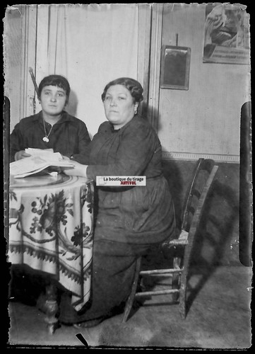 Plaque verre photo - , ancienne