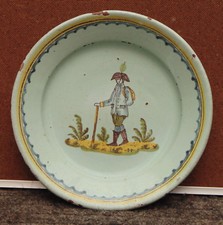 rare CLAMECY faience plate