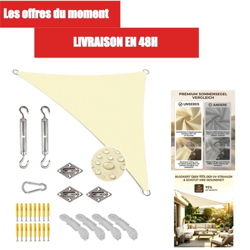 Voile ombrage triangulaire - voile, d'ombrage