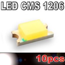 104/10# LED CMS 1206 blanche -650mcd -SMD white - 10pcs