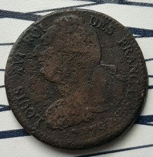 (M#02339) - Constitution - 2 sols français 1792 BB ,Starsbourg