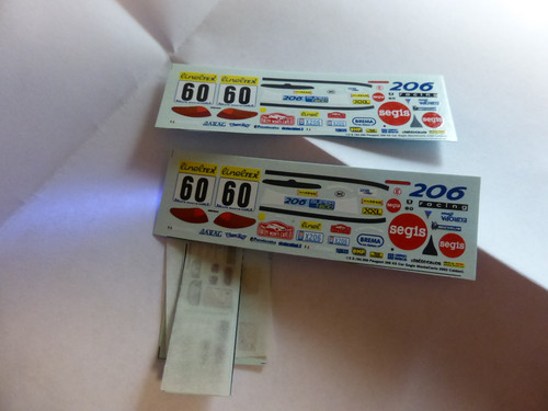 Decals peugeot 206 - 1:43, kit
