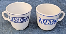 2 Jolies grandes tasses anciennes publicitaires VIANDOX / HBCM MONTEREAU