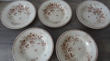 5 Assiettes creuses porcelaine