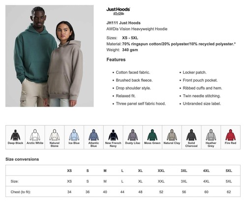 Awdis vision sweat capuche - awdis, à