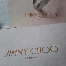 Boite un peu écrasé 30.5x21.50x11.5 + sac shopping vide JIMMY  CHOO 36x28x12