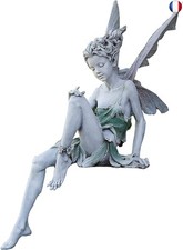 Figurines de Jardin Elfes Assis 22cm Statue d'ange Figurines Jardin Statue de