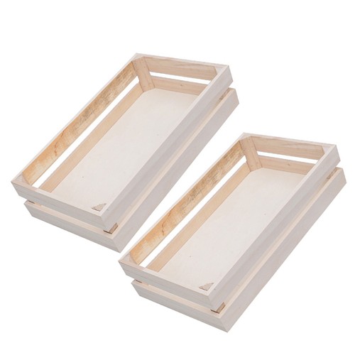 Pcs bacs rangement bois - de,