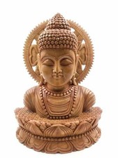 8 " Lord Bouddha en Bois Fin