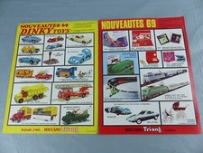 MECCANO TRIANG DINKY TOYS lot de 2 brochures publicité NOUVEAUTES 1969