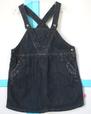 3 ans ROBE salopette en Jean   ESCADA  denim bleu jean brut , strass colorés