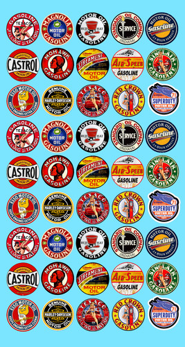 Decals gasoline motor oil 43 - decals,