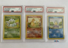 Lot Carte pokemon Salameche Carapuce Bulbizarre Édition 1 PSA 9