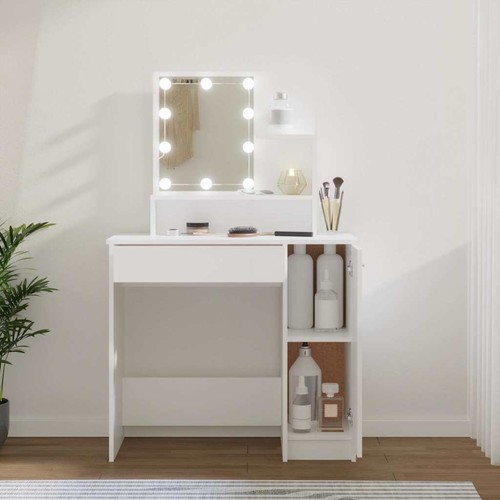 Coiffeuse avec led - gris, béton