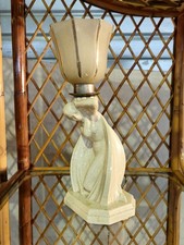 Lampe Céramique Art Déco 1930 Modèle Femme Signé Fontinelle