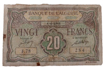 Banque de l'ALGERIE -20 Francs  du  4-6-1948