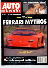 A19-Auto Hebdo 11/04/90 n°722 Renault 25 Baccara vs Volvo 740 Turbo Pinifarina