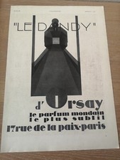 Publicité 1931 Parfum le Dandy d'Orsay mondain Paris/Bas Gui/ Fusil Darne - 3051
