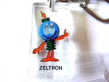 porte clés bourbon ZELTRON yeux mobiles EDF RECREA 2 figurine télé TV