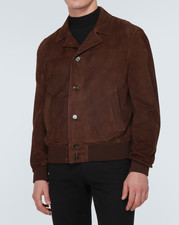 Veste en cuir bomber daim