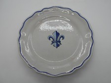 ( 1279 ) SUPERBE ASSIETTE FLEUR DE LYS EN FAIENCE DE QUIMPER HB