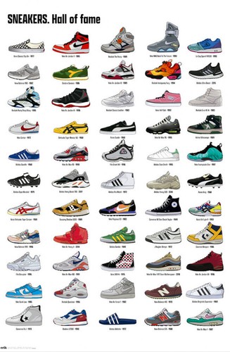 Affiche sneakers hall fame - hall, of