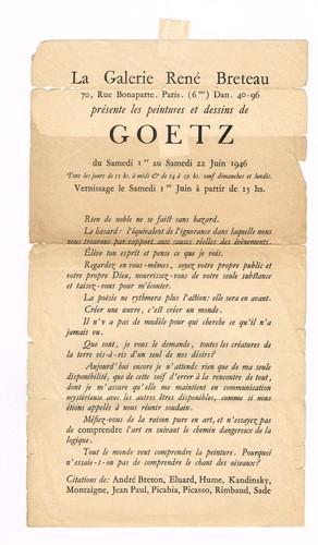 Henri goetz invitation - goetz, /