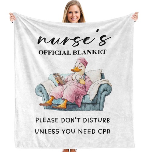 Funny duck nurse blanket - nurse,