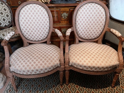 Paire fauteuils cabriolets - paire,
