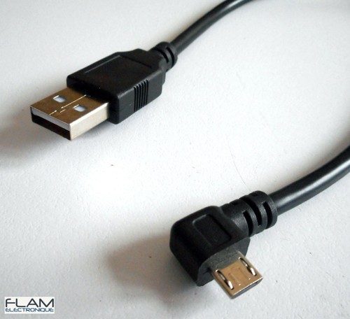 Cable usb micro - /, 90°