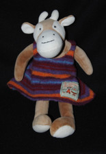 Peluche doudou vache MOULIN ROTY la grande famille robe tricot 30 cm TTBE