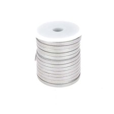 Lacet en cuir pigmenté Plat - Largeur 4mm