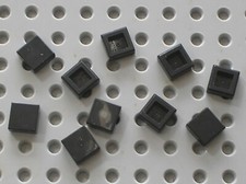 10 x LEGO Black Tile 1 x 1 with Groove Ref 3070b Set 76139 75222 21033 10018 