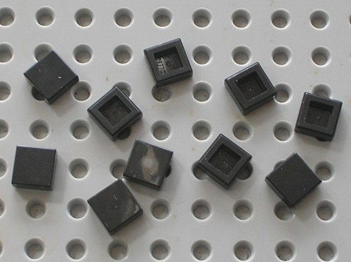 Lego black tile x - x, 1