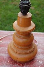 PIED DE LAMPE EN BOIS CLAIR TOURNé - Bon état - 23 cm - //C10//