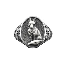 Renard gravé avec motif