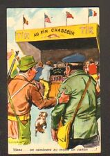 STAND FORAIN de TIR "AU FIN CHASSEUR" Humour illustré période 1950