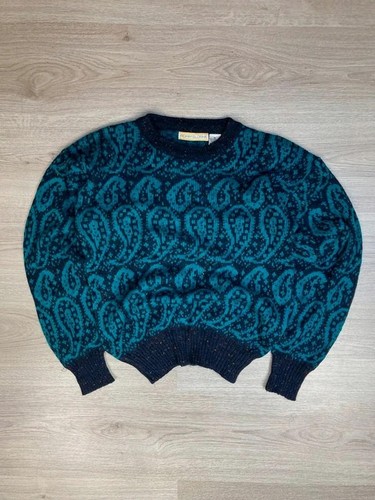 Pull vintage maille laine - , à