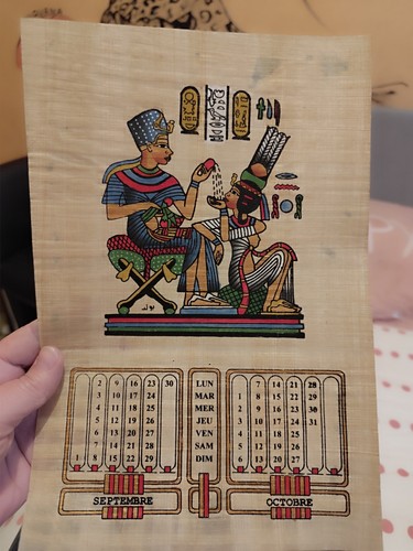 Véritable calendrier papyrus - véritable,