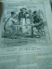 Caricature 1859 - Au Café Je