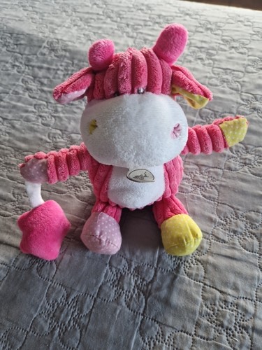 Doudou peluche vache rose - doudou,