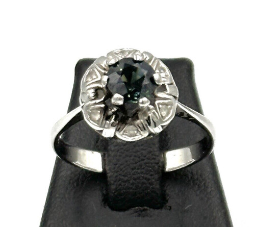 Bague blanc massif 18k - en,