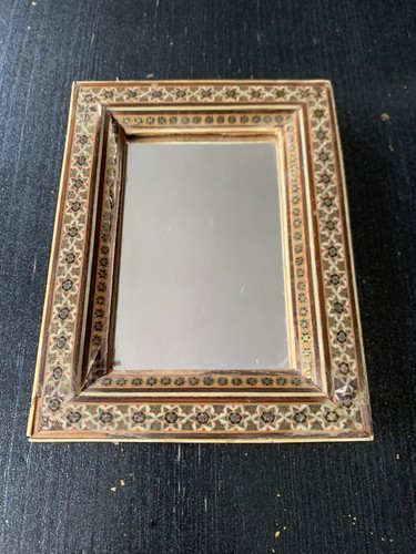 Petit miroir marqueterie - petit, en