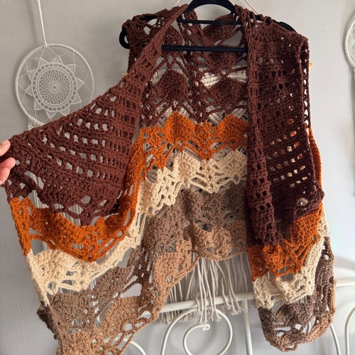 Vintage handmade crochet vest - crochet,