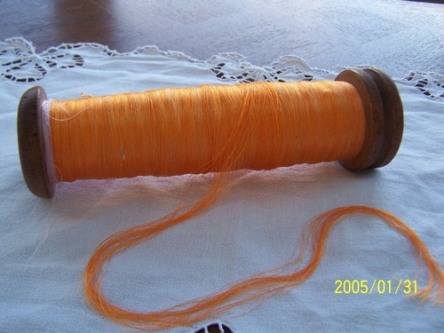 Ancienne bobine soie en - de,